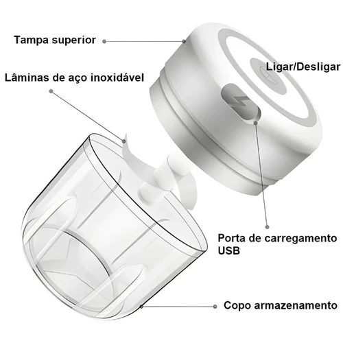 Mini Processador De Legumes Elétrico Dynamic Plus